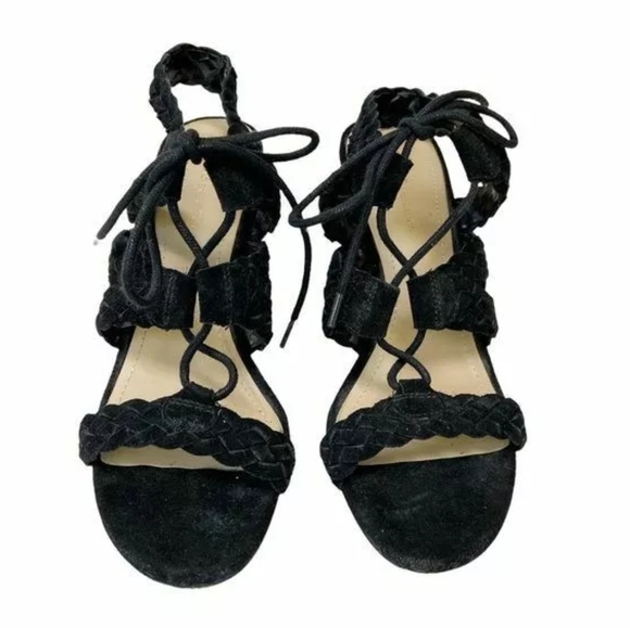 MOVING SALE BCBGeneration Lorette-X Black Suede Lace Up Sandals Size 8M - Picture 6 of 12